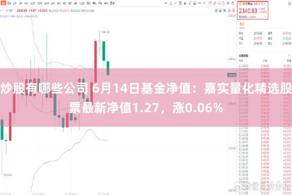 炒股有哪些公司 6月14日基金净值：嘉实量化精选股票最新净值1.27，涨0.06%