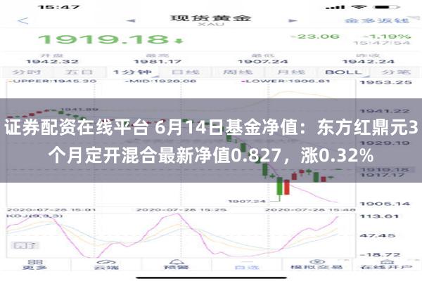 证券配资在线平台 6月14日基金净值：东方红鼎元3个月定开混合最新净值0.827，涨0.32%