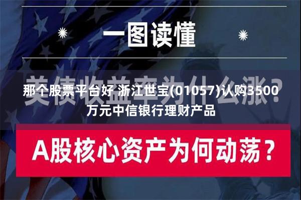 那个股票平台好 浙江世宝(01057)认购3500万元中信银行理财产品