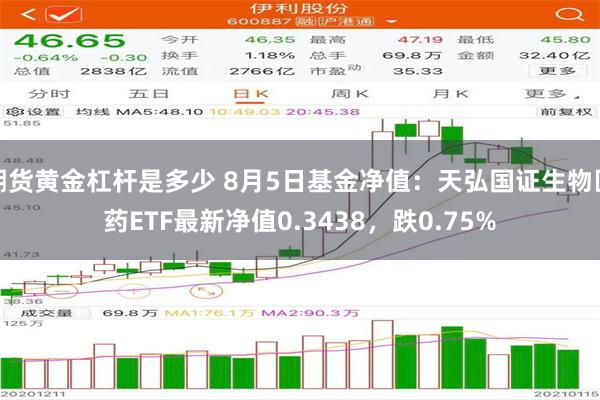 期货黄金杠杆是多少 8月5日基金净值：天弘国证生物医药ETF最新净值0.3438，跌0.75%