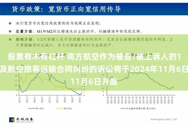 股票有木有杠杆 南方航空作为被告/被上诉人的1起涉及航空旅客运输合同纠纷的诉讼将于2024年11月6日开庭