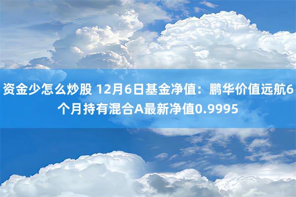 资金少怎么炒股 12月6日基金净值：鹏华价值远航6个月持有混合A最新净值0.9995